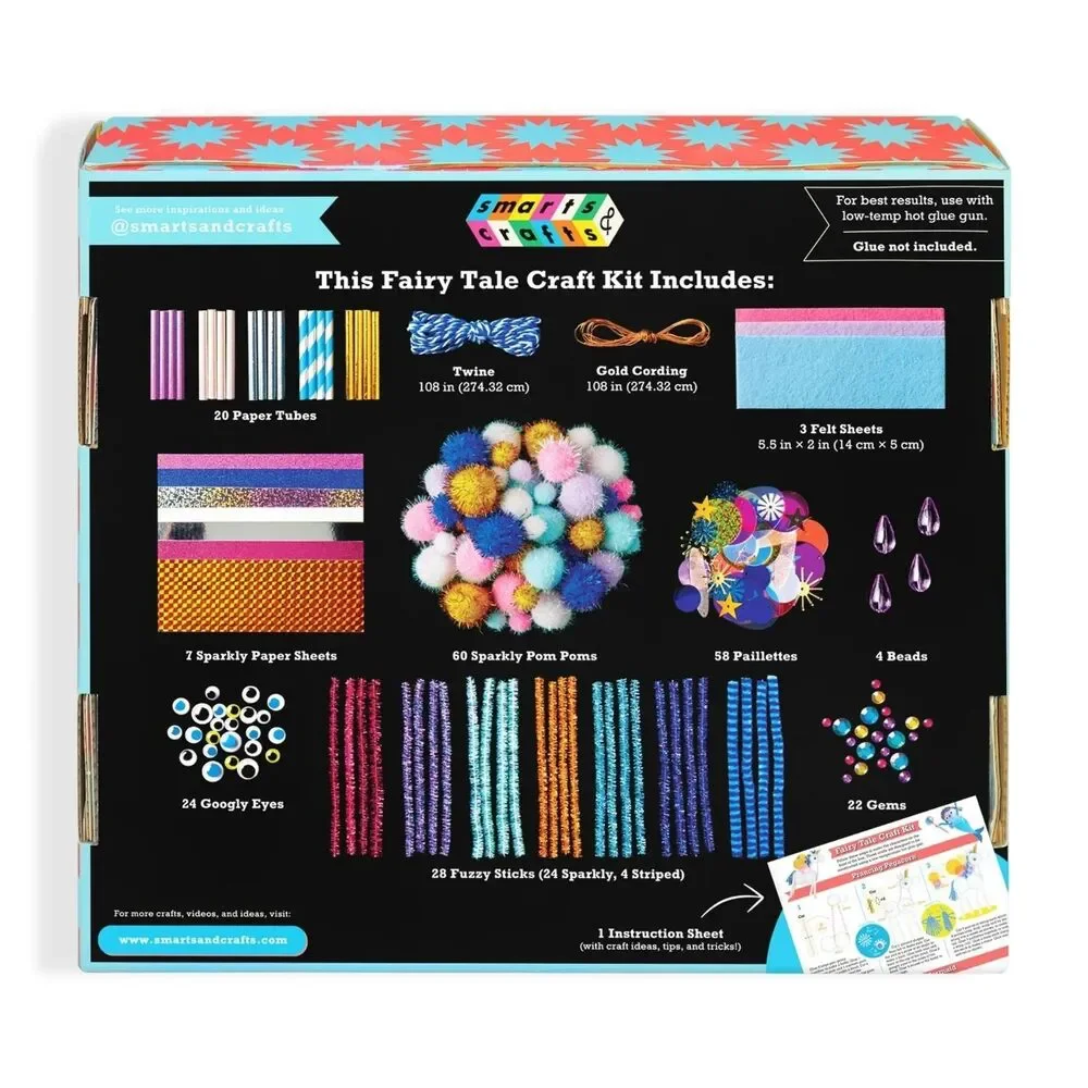 Smarts & Crafts Fairy Tale Craft Kit, 200+ Pieces, for Children 6 years up NWT